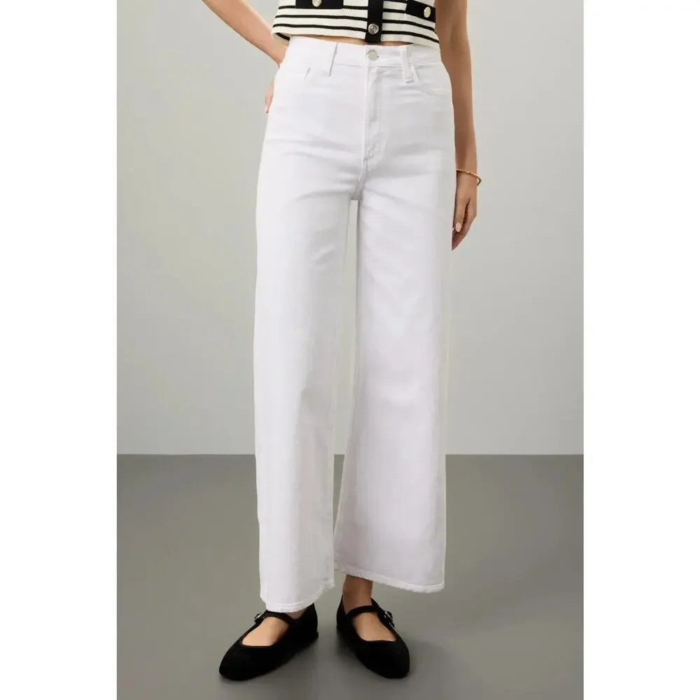 Joe's Jeans Mia White Wide Leg Jeans - Picture 1 of 4